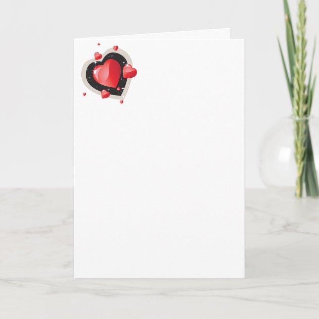 Romantisk valentines day helgkort (Framsida)