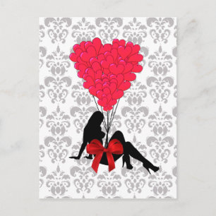 Romantisk Valentines design Helg Vykort