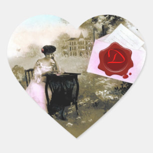 ROMANTISK VALENTINS DAGS ÄLSKARE RED VAX SEAL HEAR HJÄRTFORMAT KLISTERMÄRKE