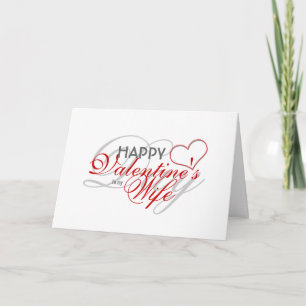 Romantisk valentins frus-meddelande helgkort