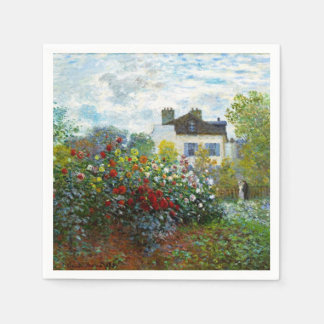 Romantisk vårbröllop vintage Monet trädgård Pappersservett