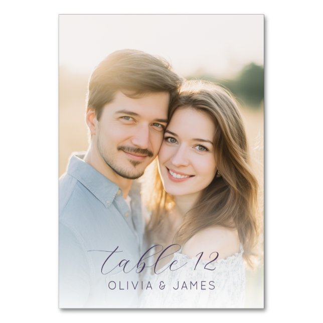 Romantisk Varmt Foto Bordsnummer (Baksidan)