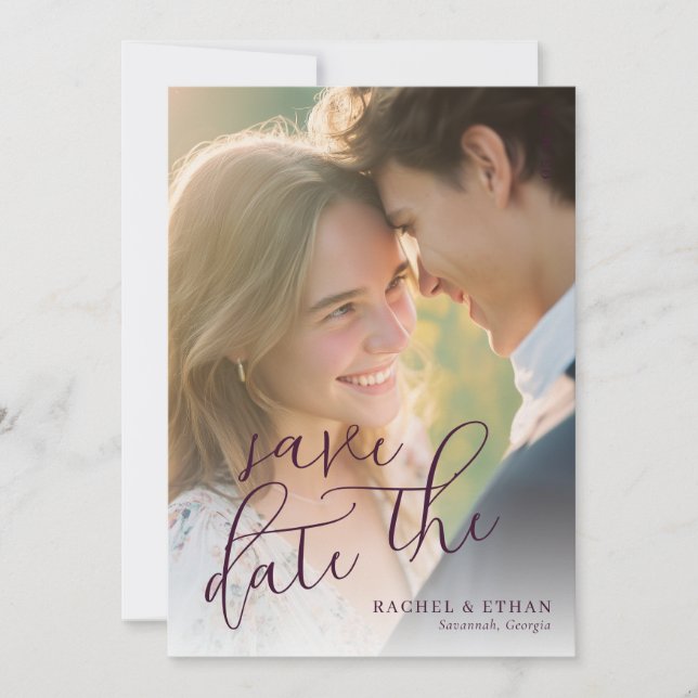 Romantisk Varmt Foto Spara Datumet (Framsida)