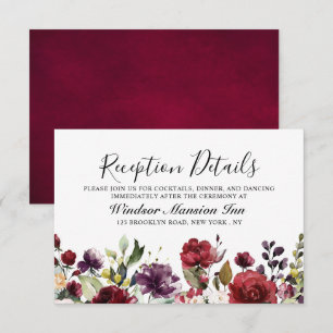 Romantisk vattenfärg Burgundy Red  Ro Blommigt Inbjudningar
