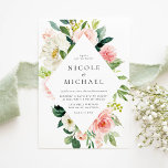 Romantisk vattenfärg Garden Flowers QR Code Bröllo Inbjudningar<br><div class="desc">Inbjudan-gäster till firande i bröllop med vår inbjudan till anpassadet QR-bröllopet. Den har en delikat vattenfärgad blommigt ram med mjuk rosa och vita blommor kompletterade med lush grey. Med den här blommigtens bröllopsinbjudan kan du sömlöst alla dina bröllop-uppgifter via en QR-kod för personlig, vilket gör att gästerna kan komma åt...</div>
