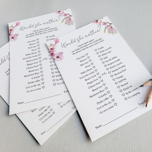 Romantisk vattenfärg Magnolia skulle hellre spela Flygblad (Skapare uppladdad)