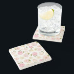 Romantisk vattenfärg  Peonies Blommönster 2 Underlägg Sten<br><div class="desc">Elegant och romantiskt underlägg med  rosa,  ro och blommigt accents. Det här blommönstret underlägg en perfekt.</div>
