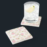 Romantisk vattenfärg  Peonies Blommönster 2 Underlägg Sten<br><div class="desc">Elegant och romantiskt underlägg med  rosa,  ro och blommigt accents. Det här blommönstret underlägg en perfekt.</div>