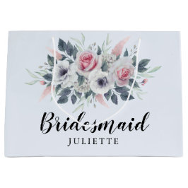 Romantisk vattenfärg Ro Blommigt Blue Bridesmaid