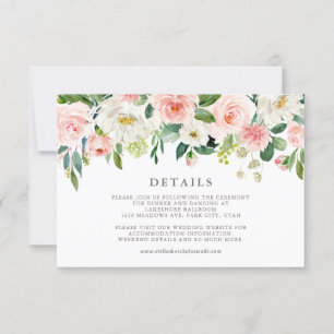Romantisk vattenfärg Vår Blooms Bröllop OSA Kort
