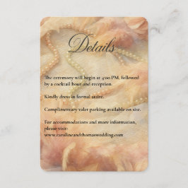 Romantisk vattenfärgsBlommigt Pearls Feathers Bröl Tilläggskort