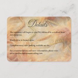 Romantisk vattenfärgsBlommigt Pearls Feathers Bröl Tilläggskort