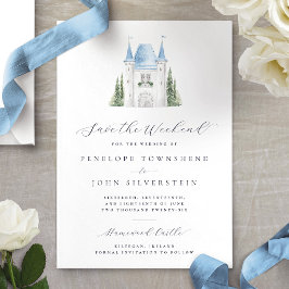 Romantisk Vattenfärgslott Helg HöstHögtidligt Bröl Spara Datumet