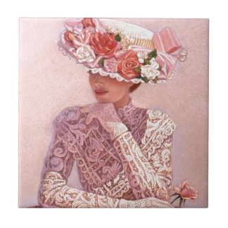 Romantisk Victoriandam Kakelplatta