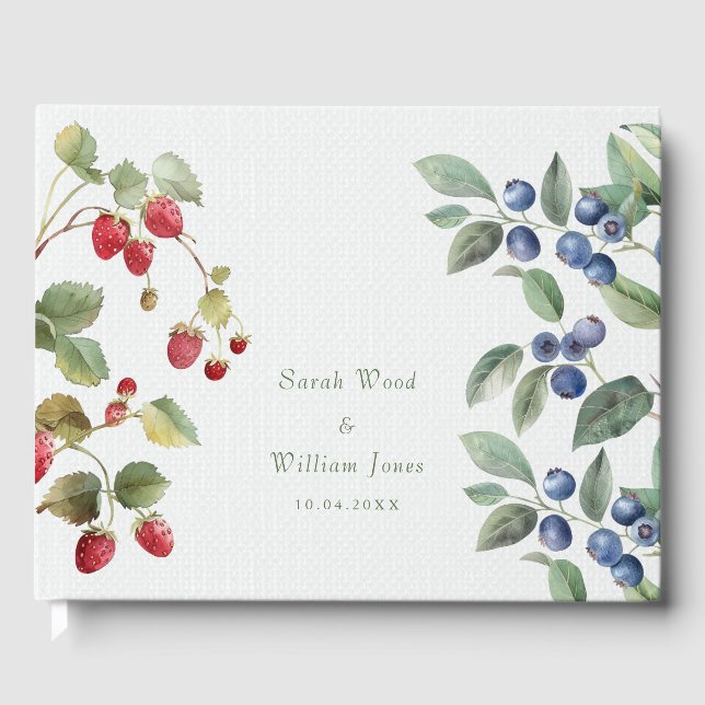 Romantisk vild sommarbär Bröllop Guest Bok (Framsida)