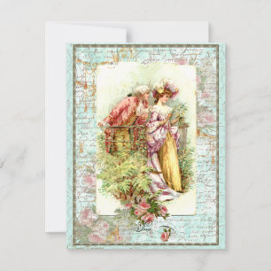Romantisk Vintage, beredskap par med Ro