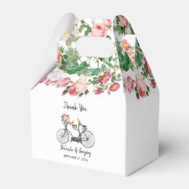 Romantisk Vintage Bicycle Flowers & Birds Bröllop Presentaskar