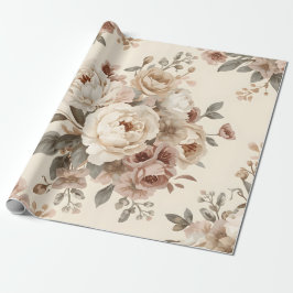 Romantisk vintage blommig bukettmönster presentpapper