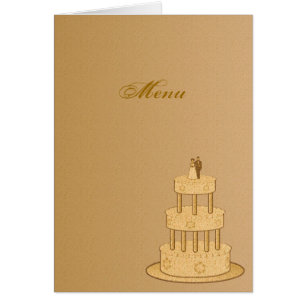 Romantisk vintage bröllopmeny hälsningskort