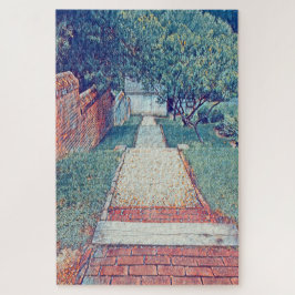 Romantisk Vintage Illustration Vacation Walk Puzzl Pussel