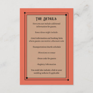 Romantisk Vintage Inspired Muted Coral Bröllop Tilläggskort