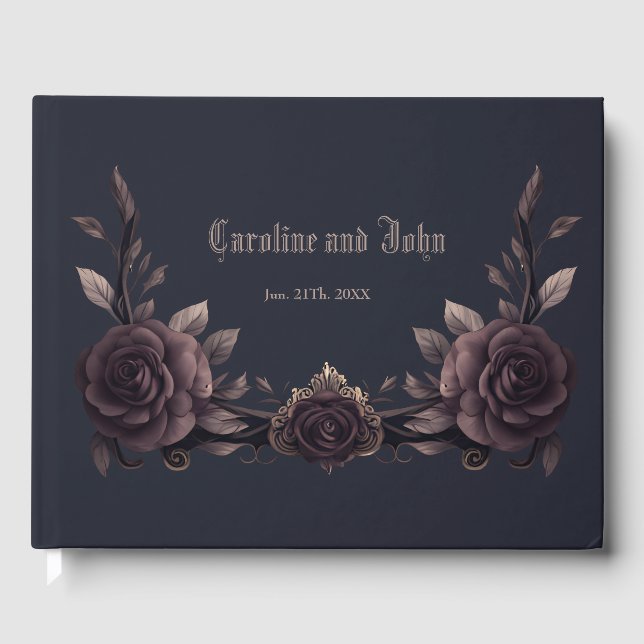 Romantisk vintage ro. gästböcker (Framsida)