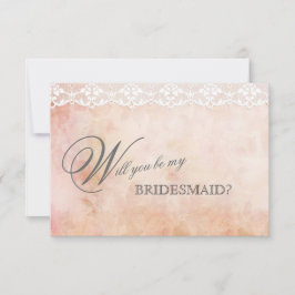 Romantisk Vintage Ro Snöre BE MY BRIDESMAID Inbjudningar