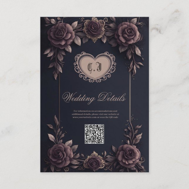 Romantisk vintage ro. tilläggskort (Framsida)