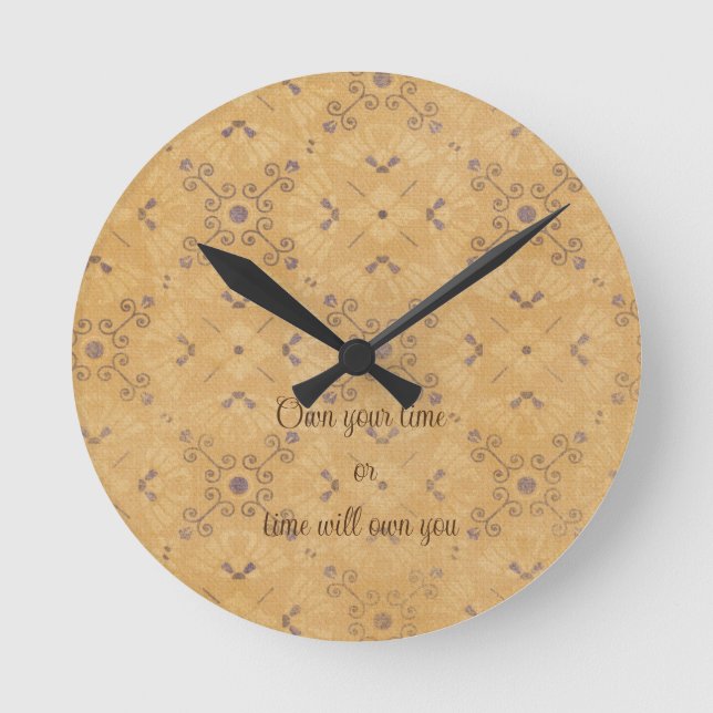 Romantisk Vintage Rund Klocka (Framsida)