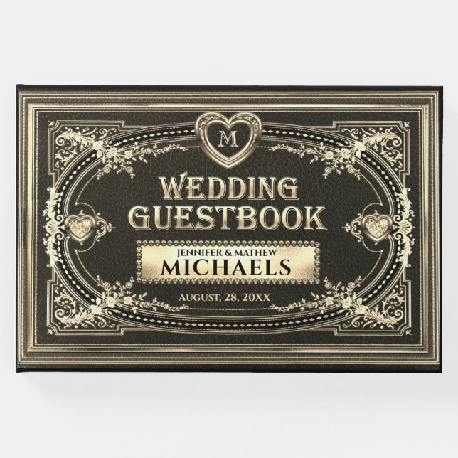 Romantisk Vintage Se gäst Bok (Framsida)