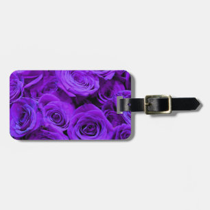 romantisk violet lila ro, söt bukett med rosor bagagebricka