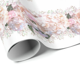 Romantisk vit rosa vattenområden, vita blommor ros presentpapper