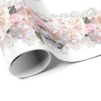 Romantisk vit rosa vattenområden, vita blommor ros presentpapper