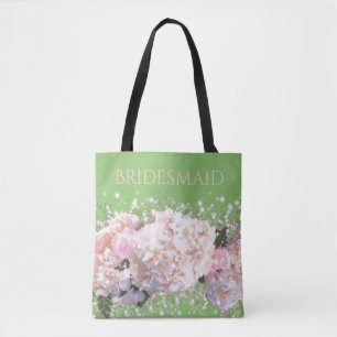 Romantisk vit rosa vattenområden, vita blommor ros tygkasse