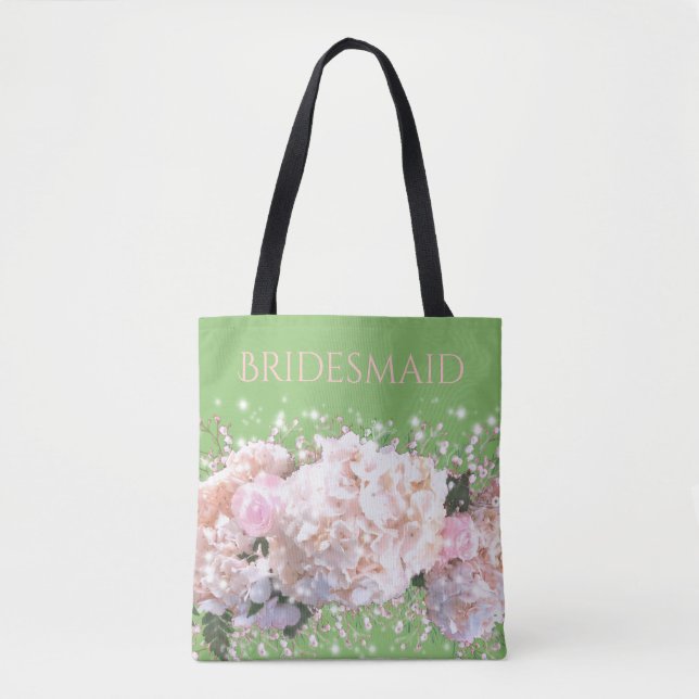 Romantisk vit rosa vattenområden, vita blommor ros tygkasse (Framsida)