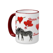 Romantisk zebra kärlek Valentines