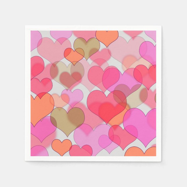 Romantiska Alla hjärtans dag Kärlek Valentin Kära Pappersservett (Framsidan)