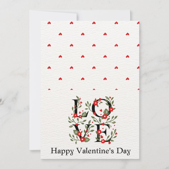 Romantiska Alla hjärtans dagskort för din älskade Inbjudningar (Framsida)