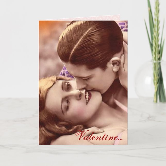 Romantiska älskare valentin helgkort (Framsida)