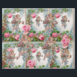 ROMANTISKA ANGELEN SOM SAMLAR ROSA ROS OCH FLÖDEN PRESENTPAPPER<br><div class="desc">Elegant rosa ros med den digitala grafiken och utformningen av den digitala grafiken på julen och Alla hjärtans dag i vintage och med stil-design av Bulgan Lumini (c)</div>