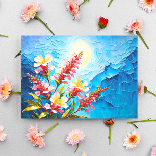 Romantiska australiensiska myrtenblommor Impressio Vykort