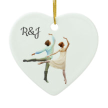 Romantiska Ballet Dancers - Initialer & text