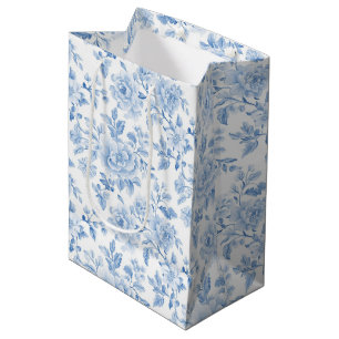 Romantiska blå vita blommor bröllopsdusch