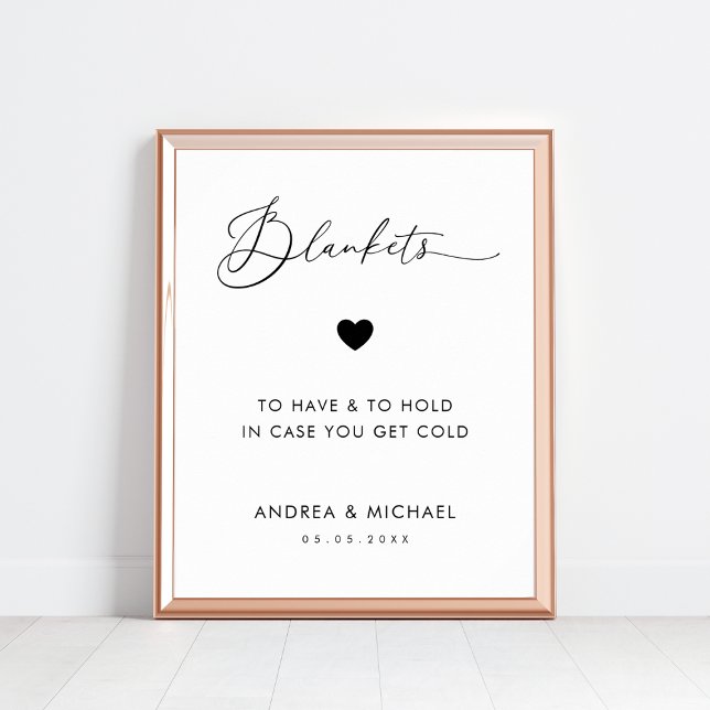 Romantiska blanketter att ha och att hålla Bröllop Poster (Skapare uppladdad)