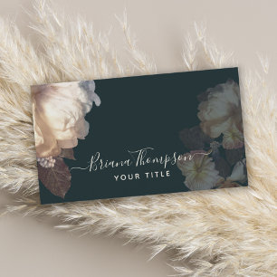 Romantiska blodkroppar Elegant Feminin Blommigt Visitkort