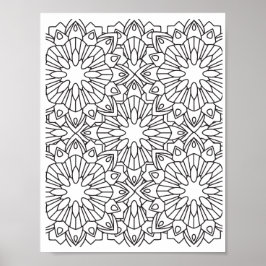 Romantiska blommor - avancerad färgsida poster