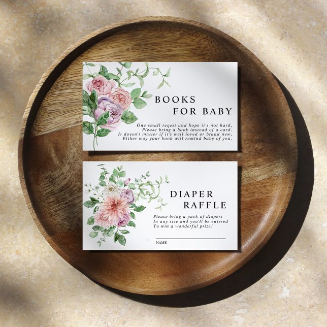 Romantiska blommor Bok för Baby-inkapslingskort Tilläggskort (Skapare uppladdad)