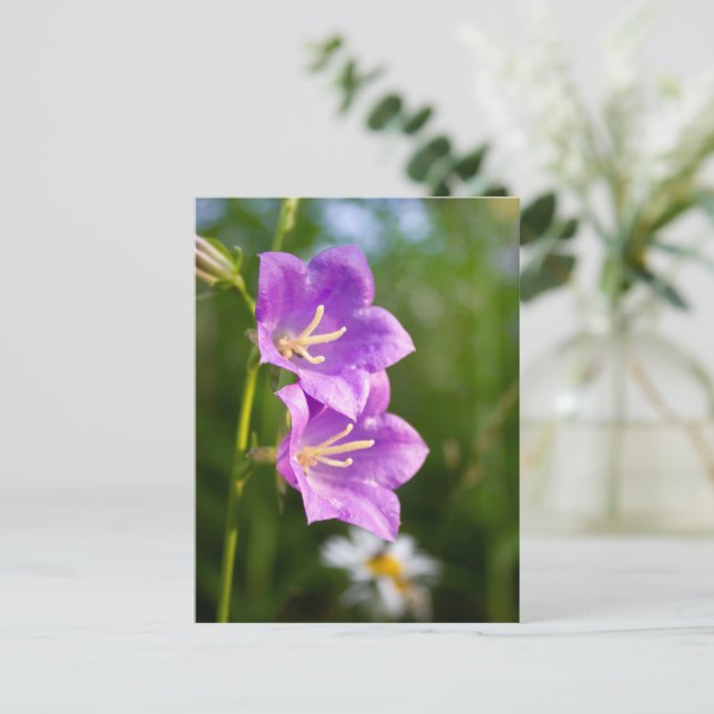 Romantiska blommor – botanisk fantasi Boho Vykort (Stående Fram)