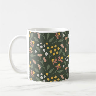 Romantiska blommor Girly söta blommiga Boho Scandi Kaffemugg