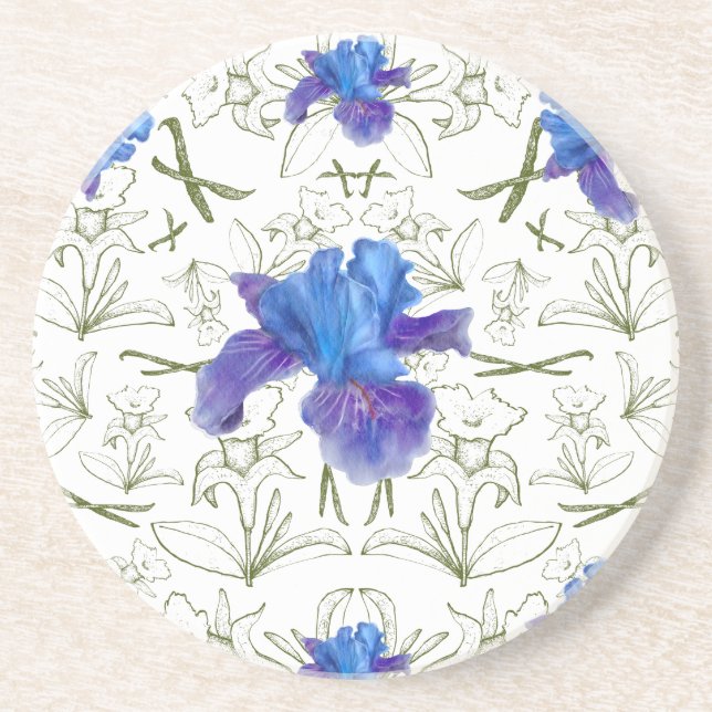 Romantiska blommor i den engelska trädgården underlägg (Framsidan)